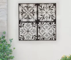 Bronze Scroll & Scallop 4-Panel Wall Art -Home Furnishing Store 810612169 A0 3