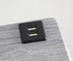 Wood Look Folding Table With USB Charging -Home Furnishing Store 810612177 A8 1