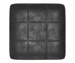 Bilgray Black Faux Leather Oversize Accent Ottoman 7 Bilgray Black Faux Leather Oversize Accent Ottoman -Home Furnishing Store 810612225 3