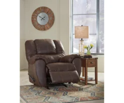 McGann Walnut Faux Leather Rocker Recliner -Home Furnishing Store 810612512 3