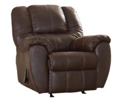 McGann Walnut Faux Leather Rocker Recliner -Home Furnishing Store 810612512 5