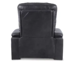 Composer Black Faux Leather Power Recliner -Home Furnishing Store 810612554 1