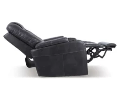 Composer Black Faux Leather Power Recliner -Home Furnishing Store 810612554 11