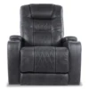 Composer Black Faux Leather Power Recliner