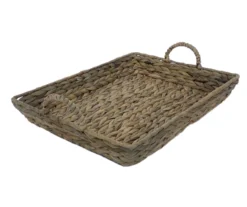 Brown Water Hyacinth Woven Decorative Tray, (16") 6 Brown Water Hyacinth Woven Decorative Tray, (16") -Home Furnishing Store 810612687 A3 3