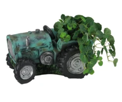 12.2" Green Tractor Polyresin Planter -Home Furnishing Store 810612924 A0 3