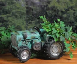 12.2" Green Tractor Polyresin Planter -Home Furnishing Store 810612924 A0 4