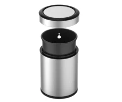 Stainless Steel 2-Gallon Swing Top Wastebasket -Home Furnishing Store 810613558 A0 3