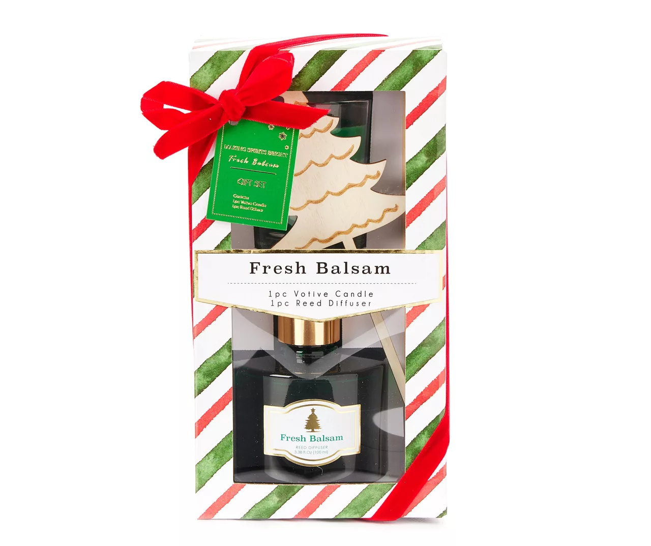 Fresh Balsam Diffuser & Votive Candle Gift Set 1 Fresh Balsam Diffuser & Votive Candle Gift Set