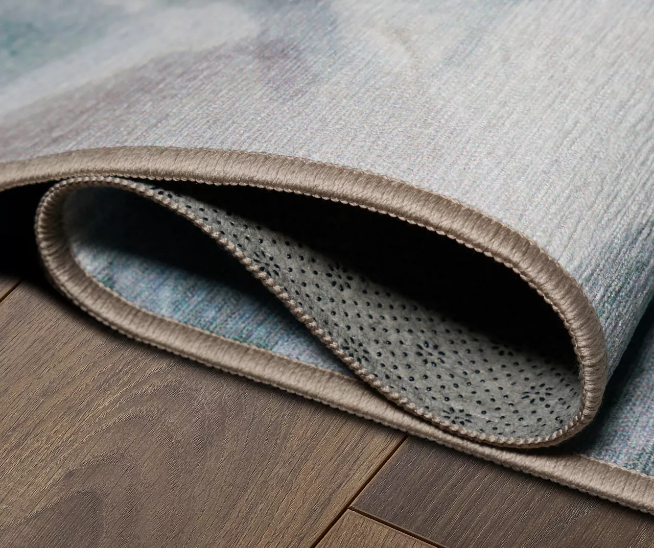 My Magic Carpet Sasha Blue & Cream Floral Washable Area Rug, (3' X 5') 3 My Magic Carpet Sasha Blue & Cream Floral Washable Area Rug, (3' X 5') - Image 3