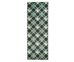 My Magic Carpet Dula Dark Sage Green Circle Washable Runner Rug, (2.5' X 7')