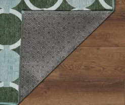 My Magic Carpet Dula Dark Sage Green Circle Washable Runner Rug, (2.5' X 7') 12 My Magic Carpet Dula Dark Sage Green Circle Washable Runner Rug, (2.5' X 7') -Home Furnishing Store 810615391 A5 4