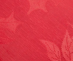 Santa's Workshop Red Poinsettia Fabric Tablecloth 5 Santa's Workshop Red Poinsettia Fabric Tablecloth -Home Furnishing Store 810616965 810617033 810617035 810617034 A8 1