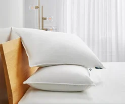 Serta White Medium-Firm Cotton-Down Pillow, 2-Pack -Home Furnishing Store 810617375 A8 3