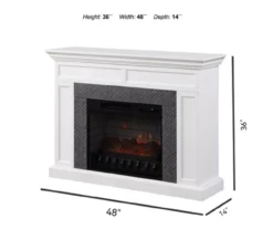 48" Faux Herringbone Mantel Electric Fireplace -Home Furnishing Store 810617761 A6 1