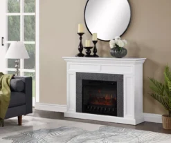 48" Faux Herringbone Mantel Electric Fireplace -Home Furnishing Store 810617761 B0 2