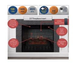 48" Faux Herringbone Mantel Electric Fireplace -Home Furnishing Store 810617761 M7