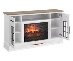 60" White 2-Door Electric Fireplace Console 19 60" White 2-Door Electric Fireplace Console -Home Furnishing Store 810618088 A0 3