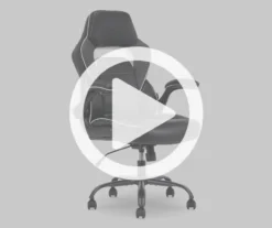 White & Black Faux Leather Gaming Chair -Home Furnishing Store 810618952