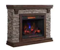 50" Madison Pine & Faux Stone Electric Fireplace -Home Furnishing Store 810620258 A0 2