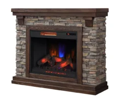 50" Madison Pine & Faux Stone Electric Fireplace -Home Furnishing Store 810620258 A0 3