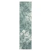 Radiance Gray & White Floral Runner Rug, (2' X 8')