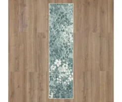 Radiance Gray & White Floral Runner Rug, (2' X 8') -Home Furnishing Store 810620465 A0 2