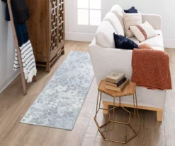 Radiance Gray & White Floral Runner Rug, (2' X 8') -Home Furnishing Store 810620465 A0 3