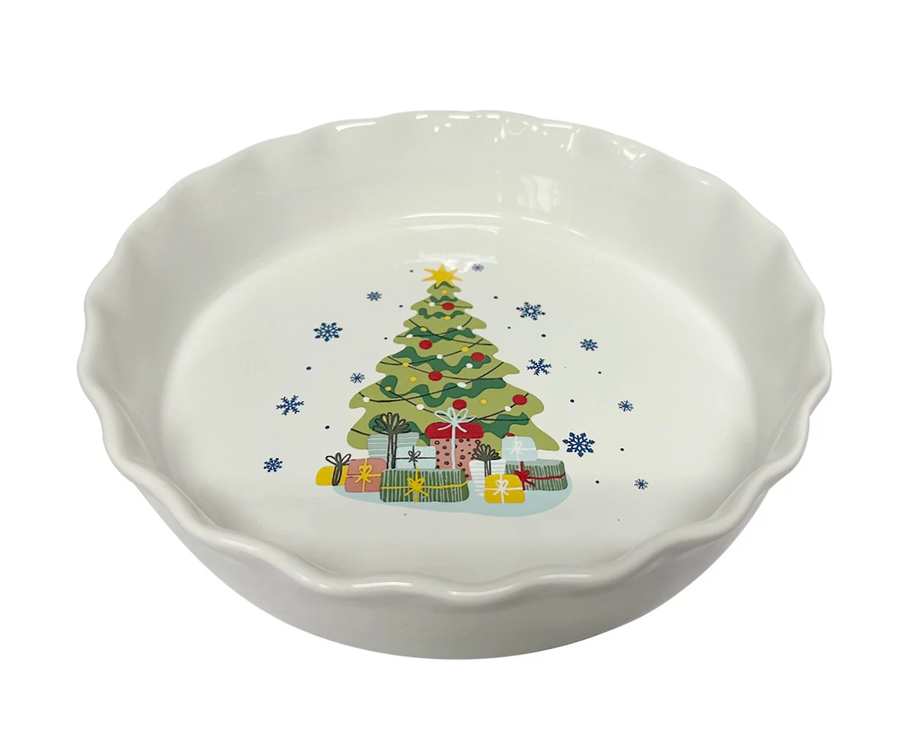 9" Scalloped Ceramic Pie Plate 1 9" Scalloped Ceramic Pie Plate