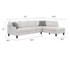 Broyhill Fresno Cream Sectional 21 Broyhill Fresno Cream Sectional -Home Furnishing Store 810620600 810620622 A6 1