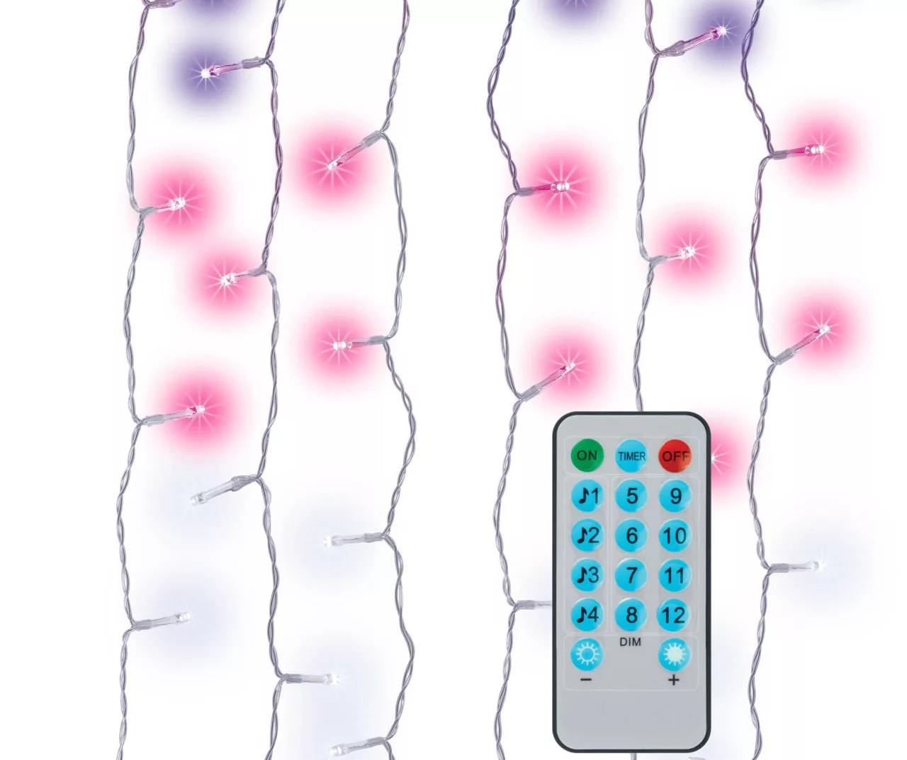 Glow-Up Music Sync LED Curtain Light Set, (3.5' X 5') 3 Glow-Up Music Sync LED Curtain Light Set, (3.5' X 5') - Image 3