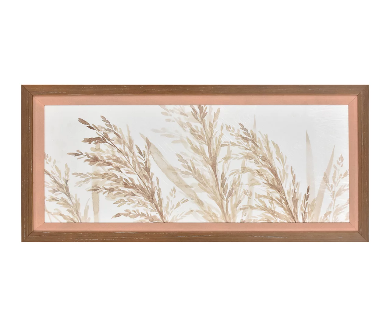 Hay Swaying In The Wind Framed Art Canvas, (10" X 22") 1 Hay Swaying In The Wind Framed Art Canvas, (10" X 22")