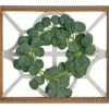 Greenery Wreath & Quatrefoil Beaded Frame Wall Decor