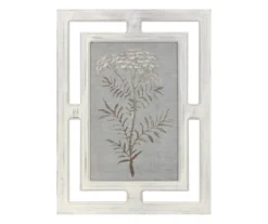 Gray Botanical Cut-Out Border Wall Art, (12" X 15.8")
