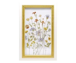 Pressed Flower Double Beaded Frame Art, (10" X 16")