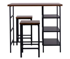 Walnut 3-Piece Pub Dining Set -Home Furnishing Store 810641657 A0 1