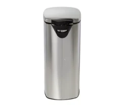 Stainless Steel 10.5-Gal. Pedal Soft-Close Slim Trash Can -Home Furnishing Store 810669702 A0 6