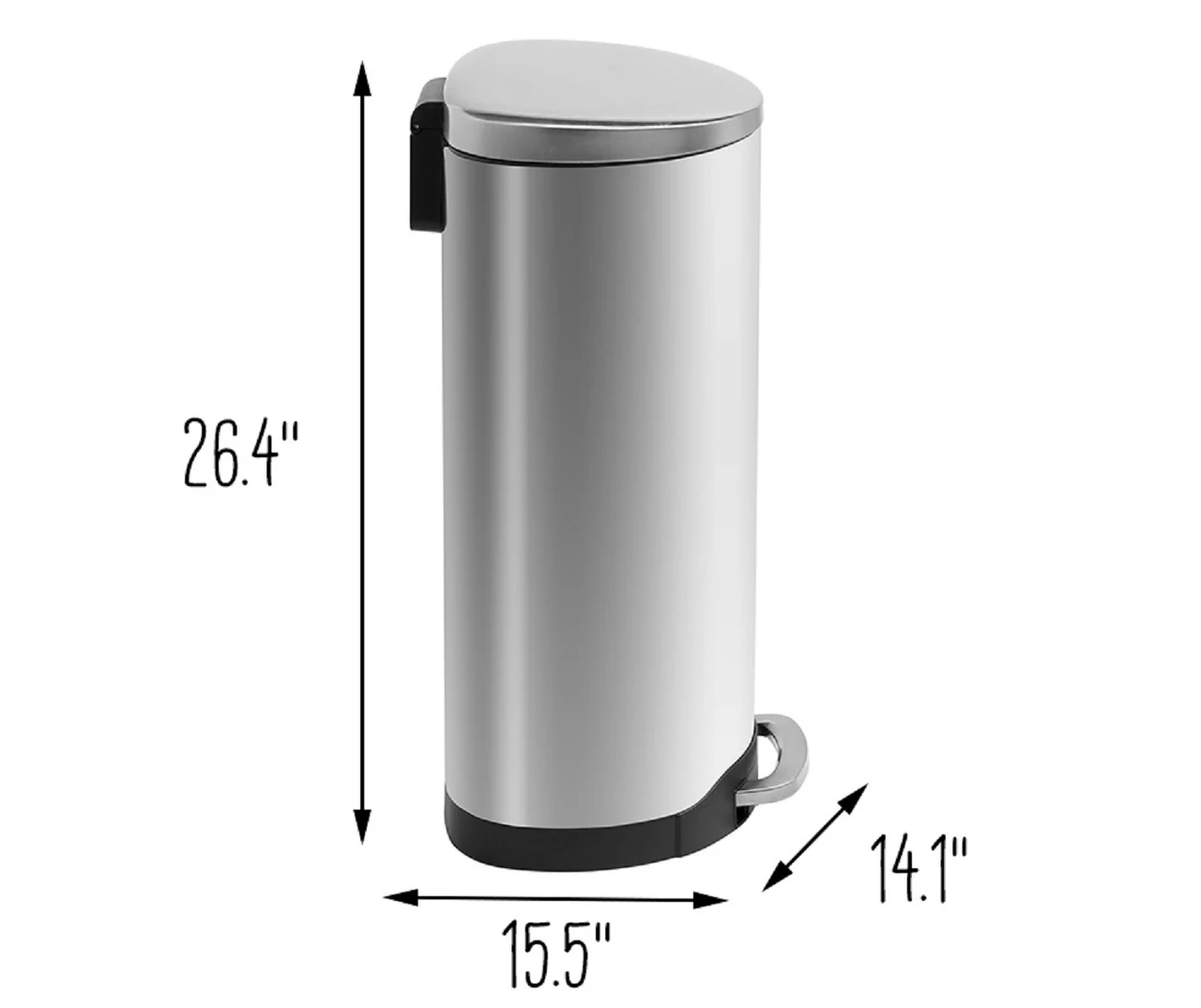 Stainless Steel 10.5-Gal. Pedal Soft-Close Trash Can 8 Stainless Steel 10.5-Gal. Pedal Soft-Close Trash Can - Image 8