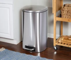 Stainless Steel 13-Gal. Pedal Soft-Close Trash Can -Home Furnishing Store 810669704 A0 7