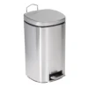 Stainless Steel 3-Gal. Rounded-Square Pedal Soft-Close Trash Can