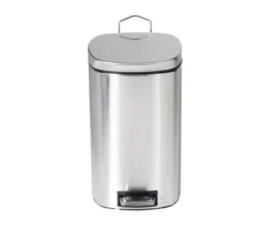 Stainless Steel 3-Gal. Rounded-Square Pedal Soft-Close Trash Can -Home Furnishing Store 810669707 A0 6
