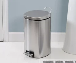 Stainless Steel 3-Gal. Rounded-Square Pedal Soft-Close Trash Can -Home Furnishing Store 810669707 A0 7