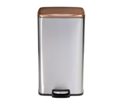 Silver & Rose Gold Stainless Steel 2-Piece Pedal Soft-Close Trash Can Set 14 Silver & Rose Gold Stainless Steel 2-Piece Pedal Soft-Close Trash Can Set -Home Furnishing Store 810669709 A0 6