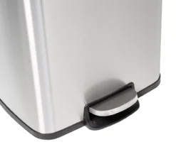Stainless Steel Rectangular 2-Piece Pedal Soft-Close Trash Can Set 13 Stainless Steel Rectangular 2-Piece Pedal Soft-Close Trash Can Set -Home Furnishing Store 810669710 A0 5