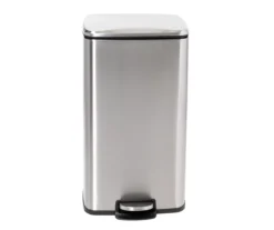 Stainless Steel Rectangular 2-Piece Pedal Soft-Close Trash Can Set 14 Stainless Steel Rectangular 2-Piece Pedal Soft-Close Trash Can Set -Home Furnishing Store 810669710 A0 6