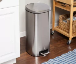 Stainless Steel 8-Gal. Pedal Soft-Close Trash Can -Home Furnishing Store 810669721 A0 7