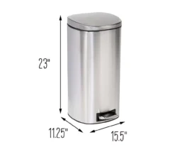 Stainless Steel 8-Gal. Pedal Soft-Close Trash Can -Home Furnishing Store 810669721 A0 8