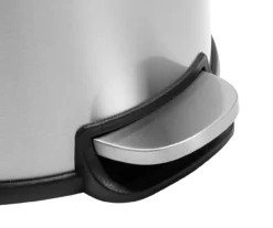 Stainless Steel & Black 8-Gal. Round Pedal Soft-Close Trash Can -Home Furnishing Store 810669722 A0 4