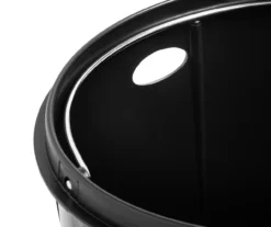 Stainless Steel & Black 8-Gal. Round Pedal Soft-Close Trash Can -Home Furnishing Store 810669722 A0 6