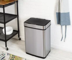 Stainless Steel & Black 13-Gal. Motion Sensor Trash Can -Home Furnishing Store 810669723 A0 3